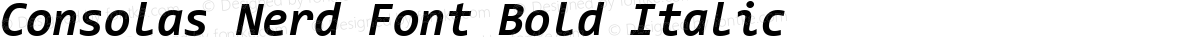 Consolas Nerd Font Bold Italic