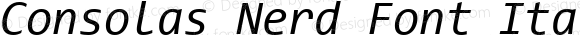 Consolas Nerd Font Italic