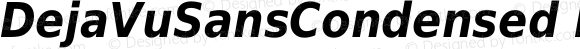 DejaVuSansCondensed Nerd Font Condensed Bold Oblique