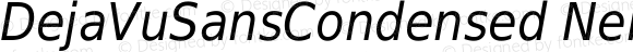 DejaVuSansCondensed Nerd Font Condensed Oblique