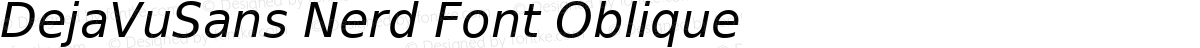 DejaVuSans Nerd Font Oblique