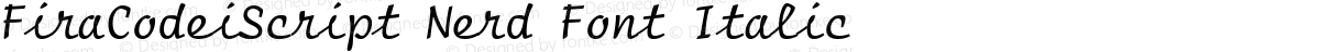 FiraCodeiScript Nerd Font Italic