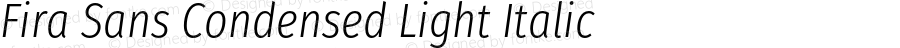 Fira Sans Condensed Light Italic