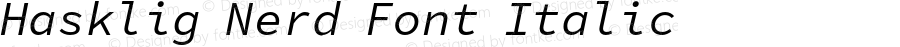Hasklig Italic Nerd Font Complete