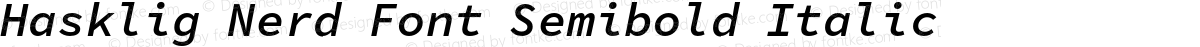 Hasklig Nerd Font Semibold Italic