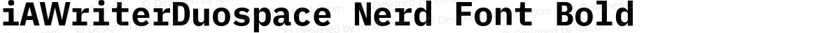 iAWriterDuospace Nerd Font Bold