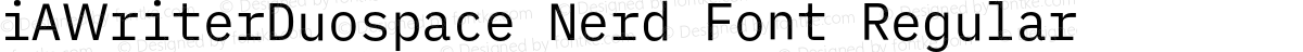 iAWriterDuospace Nerd Font Regular