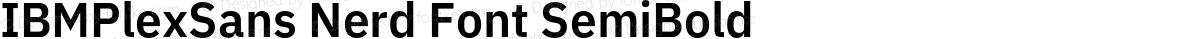 IBMPlexSans Nerd Font SemiBold