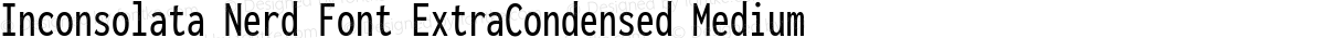 Inconsolata Nerd Font ExtraCondensed Medium