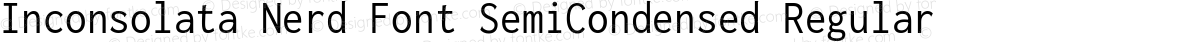 Inconsolata Nerd Font SemiCondensed Regular