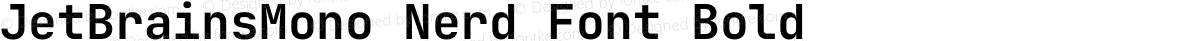 JetBrainsMono Nerd Font Bold