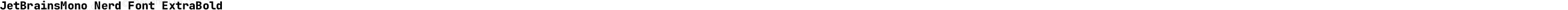 JetBrainsMono Nerd Font ExtraBold