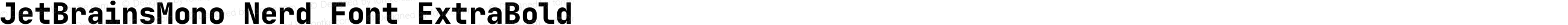 JetBrainsMono Nerd Font ExtraBold
