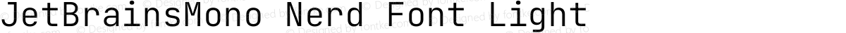 JetBrainsMono Nerd Font Light