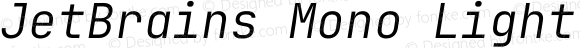 JetBrains Mono Light Italic
