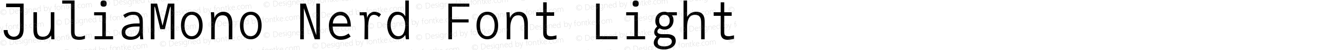 JuliaMono Nerd Font Light