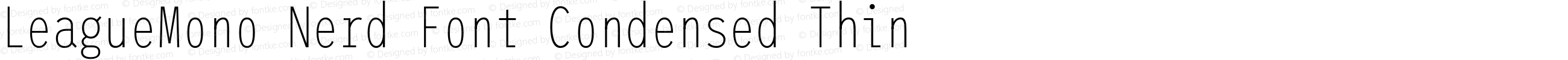 LeagueMono Nerd Font Condensed Thin