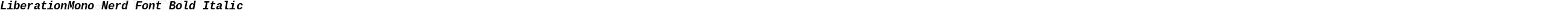 LiberationMono Nerd Font Bold Italic