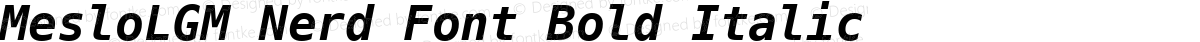 MesloLGM Nerd Font Bold Italic
