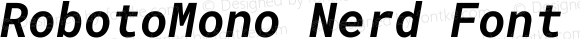 Roboto Mono Bold Italic Nerd Font Complete