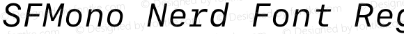 SFMono Nerd Font Regular Italic