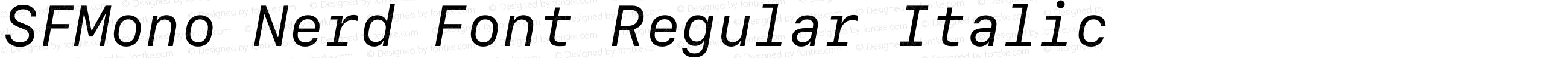 SF Mono Regular Italic