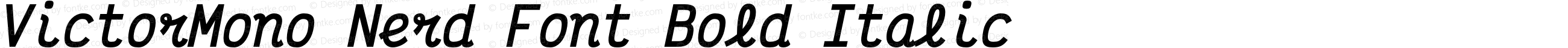 VictorMono Nerd Font Bold Italic