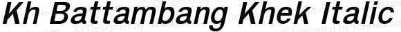 Kh Battambang Khek Italic