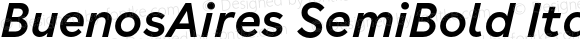 BuenosAires SemiBold Italic