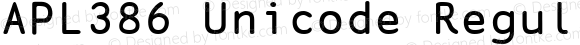 APL386 Unicode Regular April-20 2013