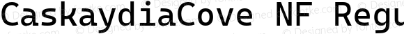 Caskaydia Cove Regular Nerd Font Complete Mono Windows Compatible