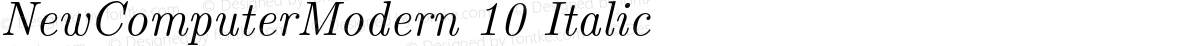 NewComputerModern 10 Italic