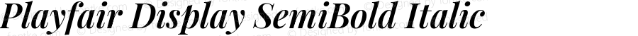 Playfair Display SemiBold Italic