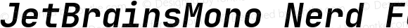 JetBrainsMono Nerd Font Mono Bold Italic