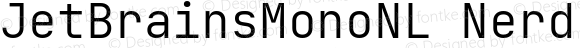 JetBrainsMonoNL Nerd Font Mono Light