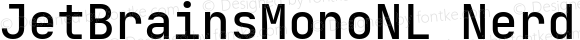 JetBrainsMonoNL Nerd Font Medium