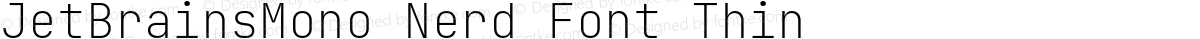 JetBrainsMono Nerd Font Thin