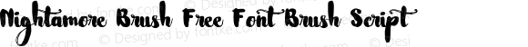 Nightamore Brush Free Font Brush Script
