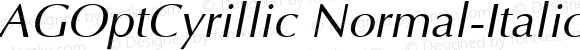 AGOptCyrillic Normal-Italic