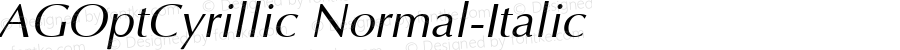 AGOptCyrillic Normal-Italic