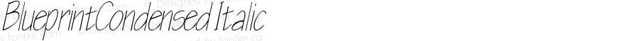BlueprintCondensed Italic