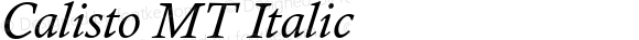 Calisto MT Italic