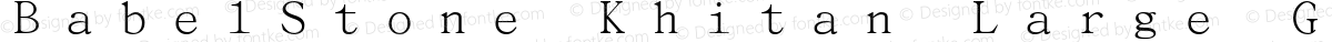 BabelStone Khitan Large Glyphs Regular