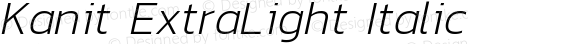 Kanit ExtraLight Italic