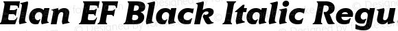 Elan EF Black Italic Regular Macromedia Fontographer 4.1 09.06.2001