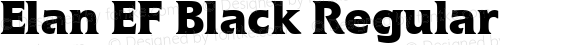 Elan EF Black Regular Macromedia Fontographer 4.1 09.06.2001