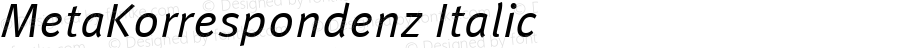 MetaKorrespondenz-Italic