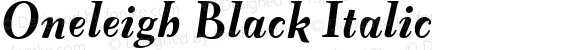 Oneleigh Black Italic