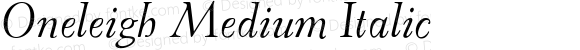 Oneleigh Medium Italic