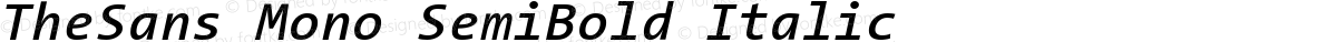TheSans Mono SemiBold Italic